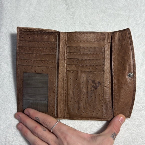 Vintage Genuine Ostrich Exotic Leather Wallet - Picture 3 of 7